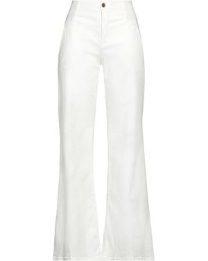 European Culture Trousers Cotton, Elastane - White