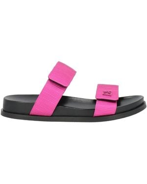Emporio Armani Fuchsia Sandals Textile Fibers - Pink