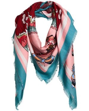 Franco Ferrari Scarf Cotton, Silk - Blue