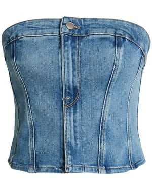 GOOD AMERICAN Top Cotton, Recycled Cotton, Polyester, Elastane - Blue