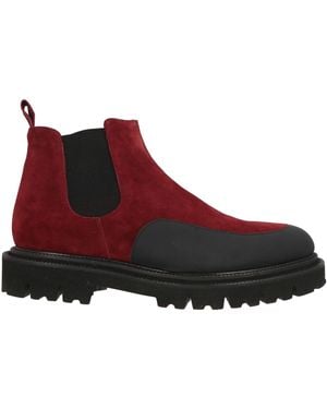 Marechiaro 1962 Burgundy Ankle Boots Soft Leather - Red