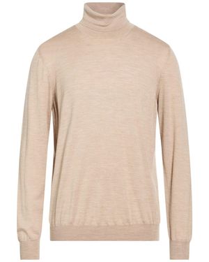 Tagliatore Sand Turtleneck Virgin Wool, Silk - Natural