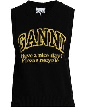 Ganni Sweater Wool, Recycled Wool, Recycled Polyacrylic - Black