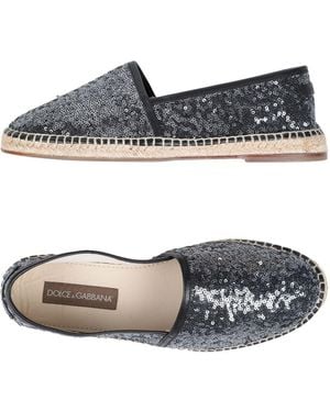 Dolce & Gabbana Espadrilles Polyester, Calfskin - Gray