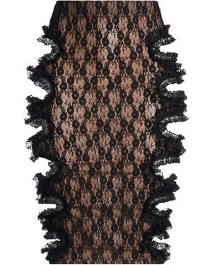 Self-Portrait Midi Skirt - Black