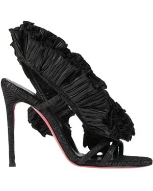 Luciano Padovan Sandals Textile Fibers - Black