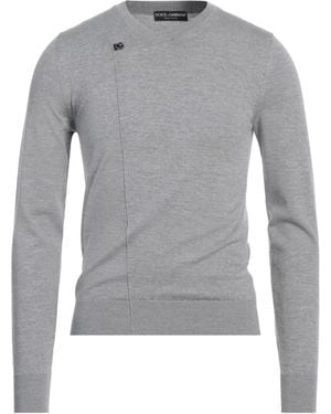 Dolce & Gabbana Light Sweater Virgin Wool, Zamak - Gray