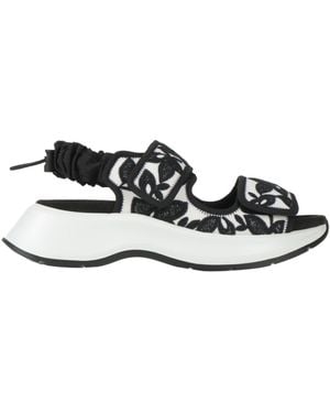 Hogan Sandals Textile Fibres - White