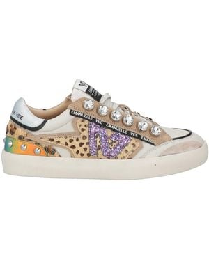 Emanuélle Vee Sneakers Leather, Textile Fibers - White