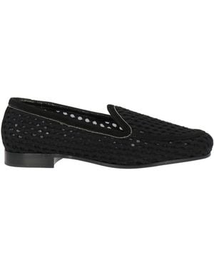 Fabiana Filippi Loafers Textile Fibres, Leather - Black