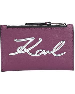 Karl Lagerfeld K/Signature Bi-Fold Wallet - Purple