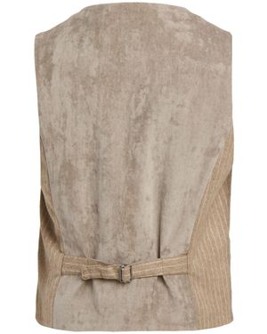 Messagerie Taupe Tailored Vest Wool, Polyester - Gray