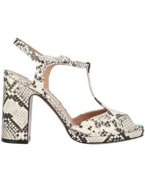 L'Autre Chose Ivory Sandals Leather - Metallic