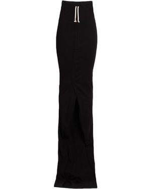 Rick Owens Maxi Skirt Cotton - Black