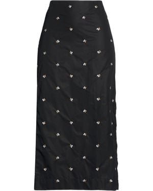 Rier Midi Skirt Cotton - Black