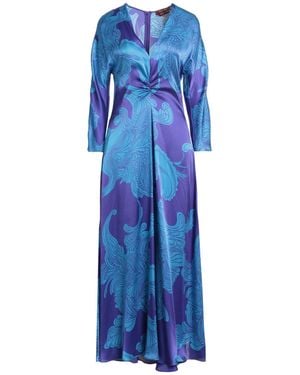 Max Mara Azure Maxi Dress Silk - Blue