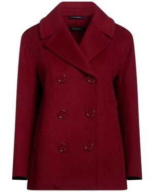 Max Mara Coat Virgin Wool - Red