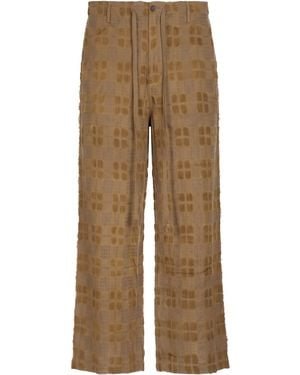 Uma Wang Camel Pants Virgin Wool, Viscose - Natural