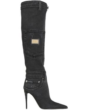 Dolce & Gabbana Boot Textile Fibers - Black