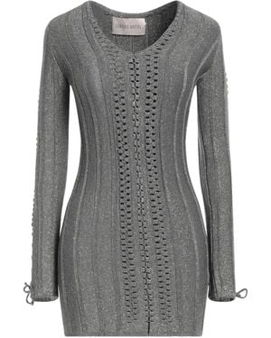 Circus Hotel Mini Dress Viscose, Polyamide, Metallic Fiber, Polyester - Gray