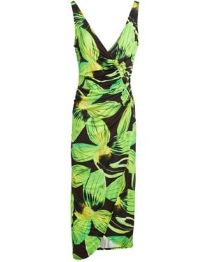 Louisa Ballou Midi Dress Viscose, Elastane - Green
