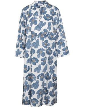 Whyci Midi Dress Cotton, Elastane - Blue