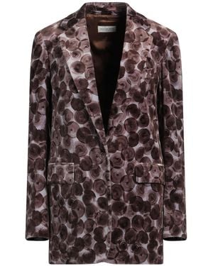 Dries Van Noten Dark Blazer Cotton, Viscose, Elastane - Brown