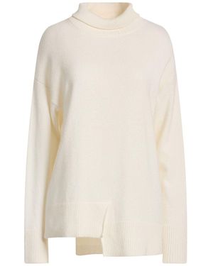 Alpha Studio Ivory Turtleneck Wool, Viscose, Polyamide, Cashmere - White