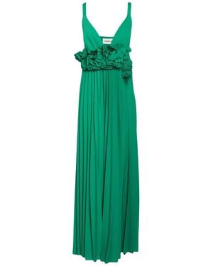 P.A.R.O.S.H. Maxi Dress Polyester - Green