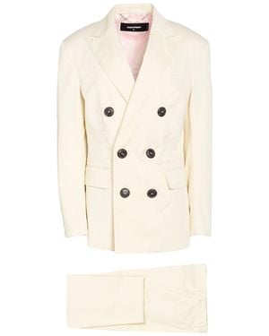 DSquared² Cream Suit Cotton, Elastane - Natural