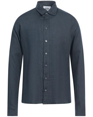 Alpha Studio Shirt Linen - Blue