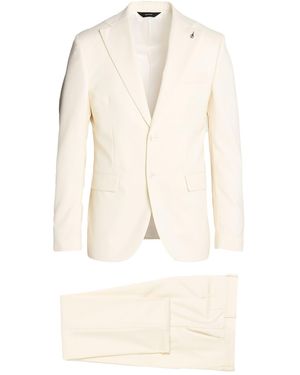 Paoloni Ivory Suit Virgin Wool, Silk - Natural