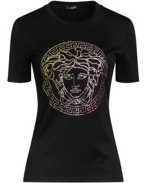Versace T-Shirt Cotton, Glass - Black