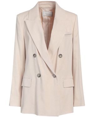 Peserico Blazer Linen, Viscose, Elastane - Natural