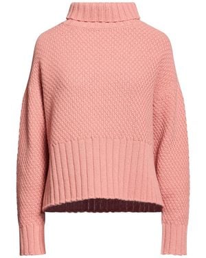 Bruno Manetti Antique Rose Turtleneck Virgin Wool, Cashmere - Pink
