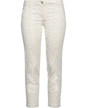 Jacob Cohen Ivory Trousers Cotton, Elastane - White