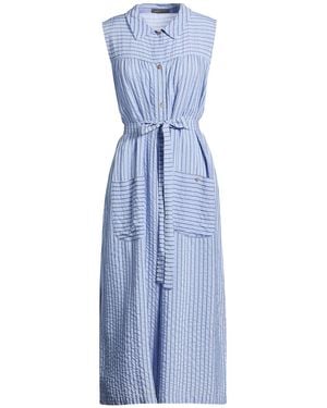 NEIRAMI Midi Dress Viscose, Cupro, Cotton - Blue