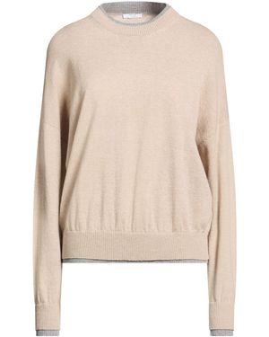 Peserico Jumper Wool, Cashmere, Polyester - Natural