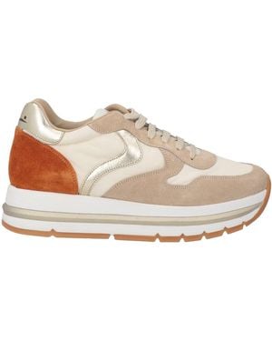 Voile Blanche Sneakers Leather, Textile Fibers - White