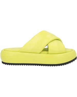 Pollini Lime Sandals Leather - Yellow