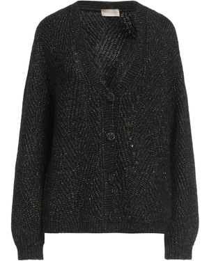 Momoní Cardigan Virgin Wool, Metallic Fiber, Polyamide - Black