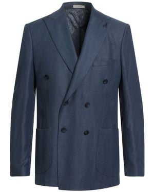SUIT SARTORIA Blazer Polyester, Linen, Cotton, Viscose, Elastane - Blue