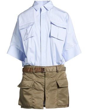 Sacai Mini Dress Cotton, Nylon - Blue