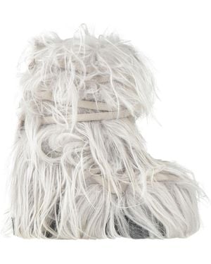 Rick Owens Light Boot Shearling - White