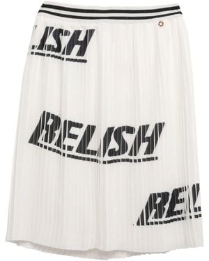 Relish Midi Skirt Polyester - White