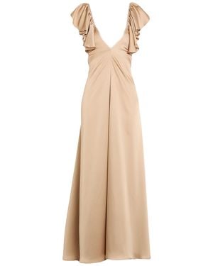.., merci italia Sand Maxi Dress Polyester, Viscose - Natural