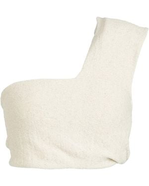 Isabel Benenato Ivory Top Cotton, Linen, Polyester - White