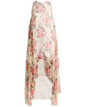 Loewe Ivory Maxi Dress Silk - Pink