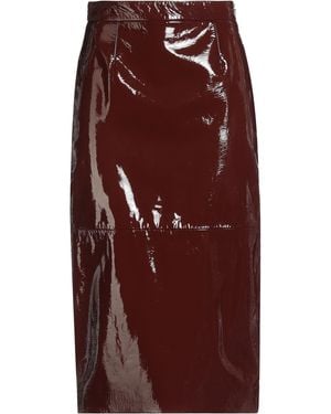 Rochas Midi Skirt Lambskin - Purple