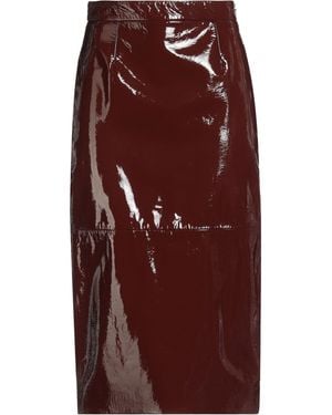 Rochas Midi Skirt Lambskin - Purple